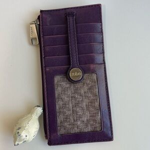 HOBO Purple Slim Card Case Wallet